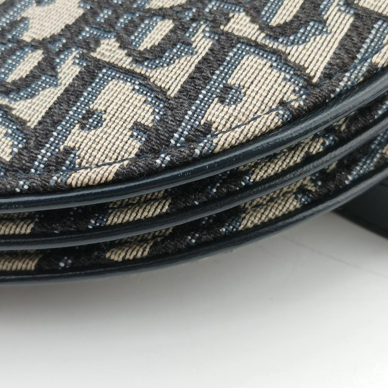 Vintage Christian Dior Saddle Navy Fabric  shoulderbag | stylenewstar