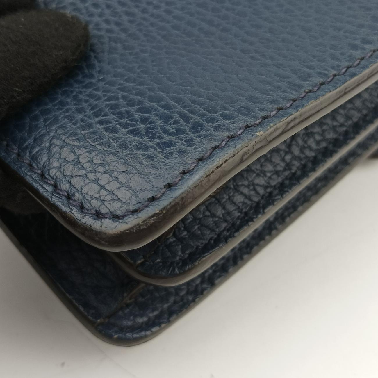 Pre-owned Gucci Dionysus Blue Leather 400249 shoulderbag | stylenewstar