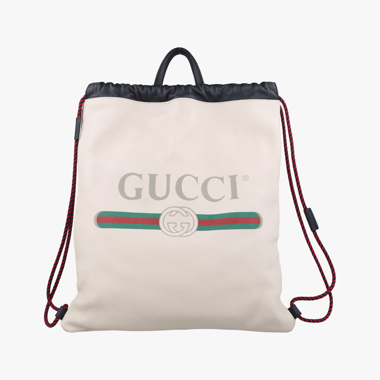 Secondhand Gucci Gucci print White Leather 494053 backpack/rucksack | stylenewstar