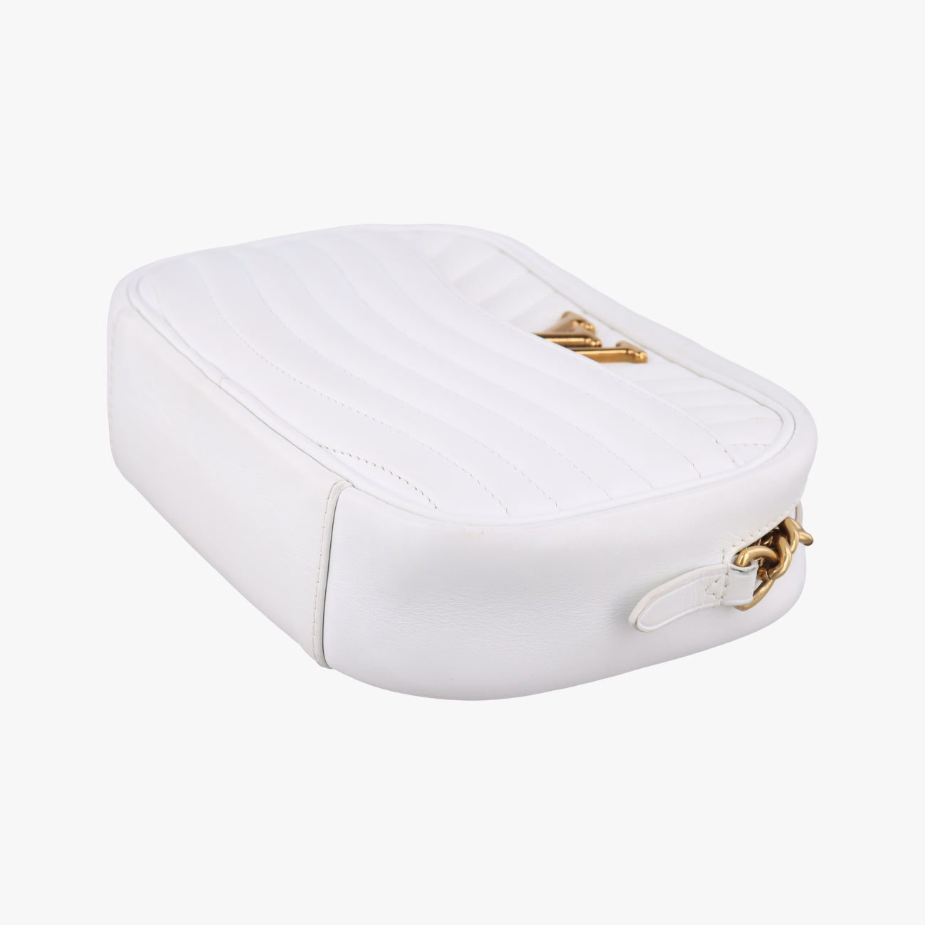 Pre-owned Louis Vuitton New Wave Camera White Leather M53863 shoulderbag | stylenewstar