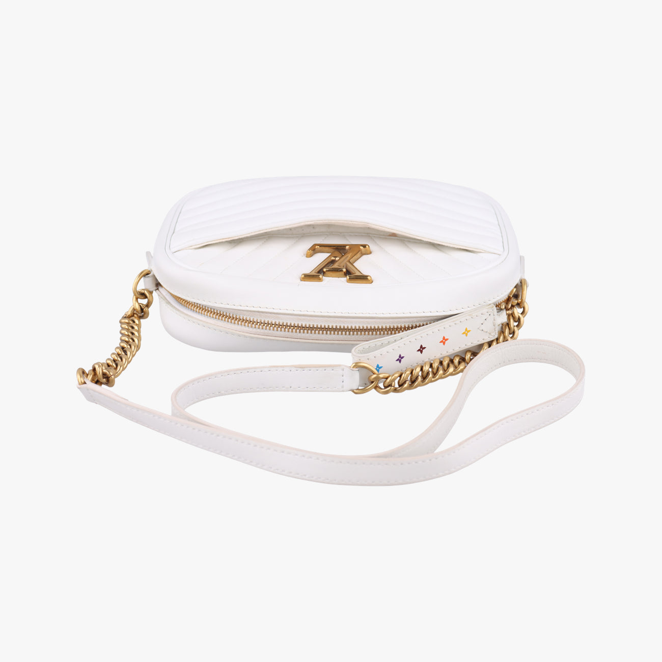 Pre-owned Louis Vuitton New Wave Camera White Leather M53863 shoulderbag | stylenewstar