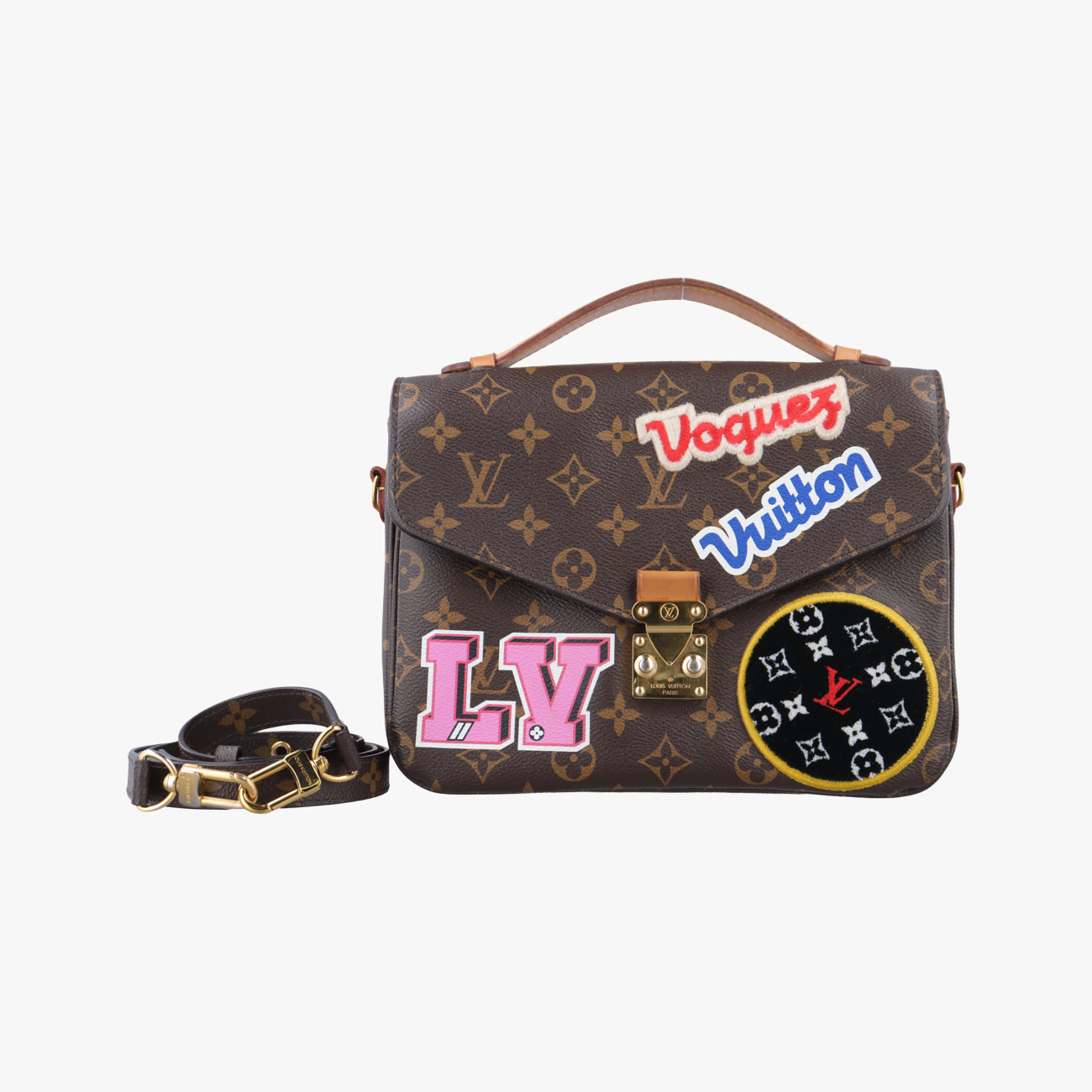 Pre-owned Louis Vuitton Pochette MéTIS MM Brown×multi Monogram Patches M43991 shoulderbag | stylenewstar