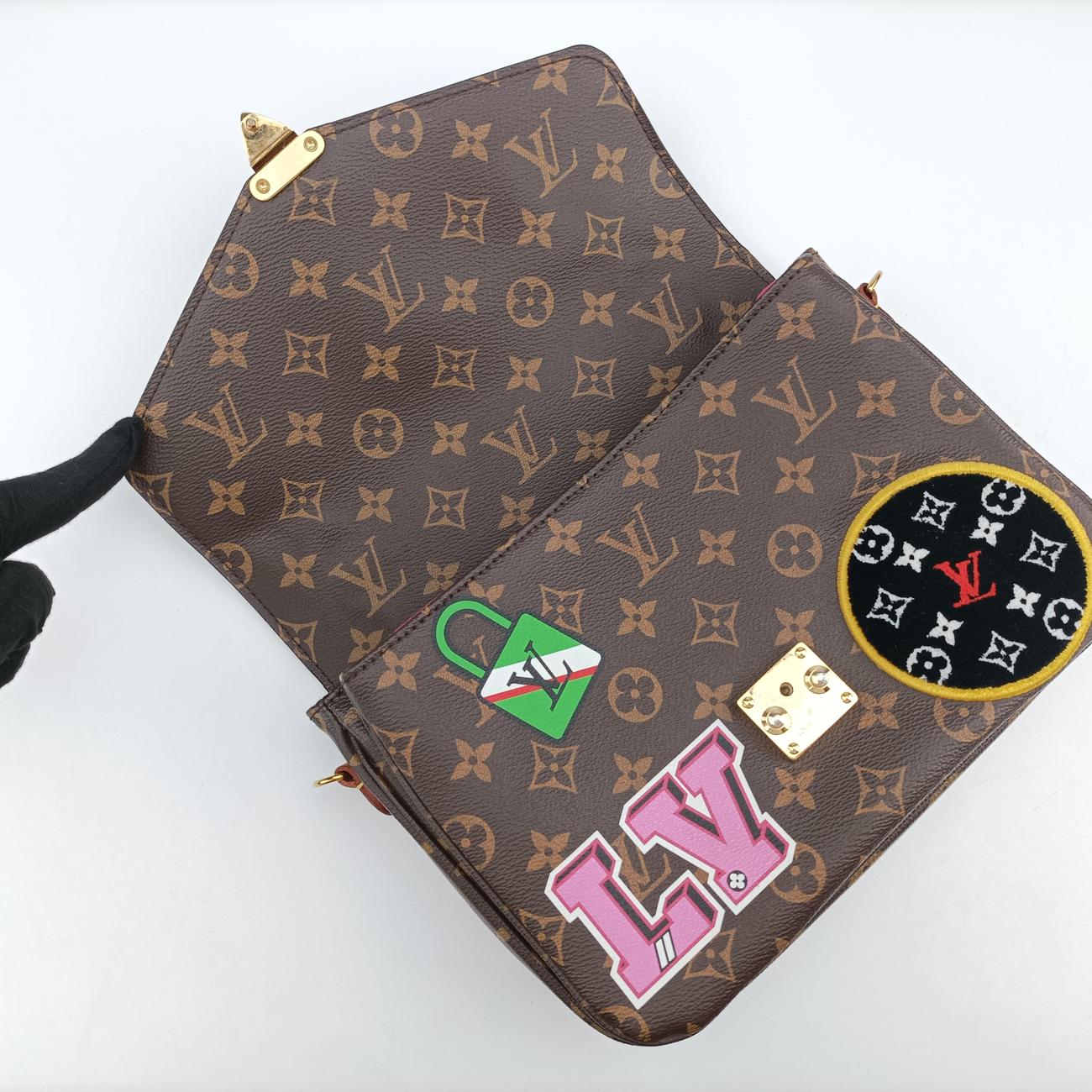 Pre-owned Louis Vuitton Pochette MéTIS MM Brown×multi Monogram Patches M43991 shoulderbag | stylenewstar
