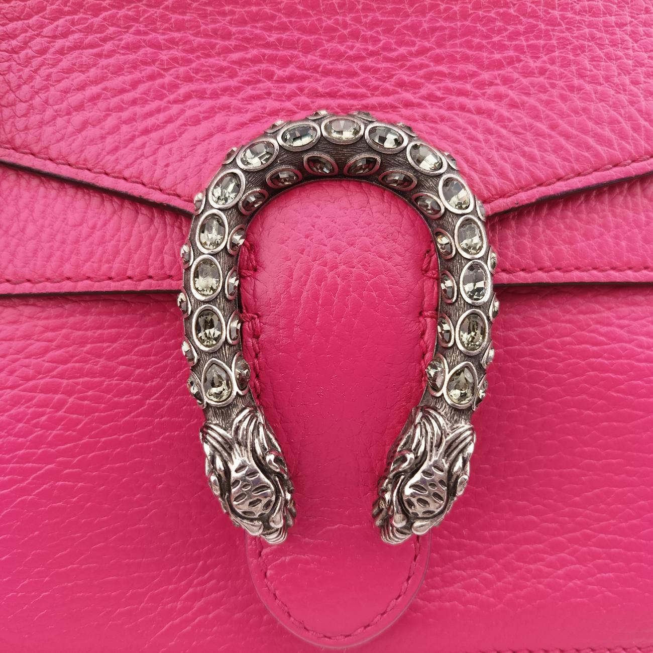 Pre-owned Gucci Dionysus Pink Leather 421970 shoulderbag | stylenewstar