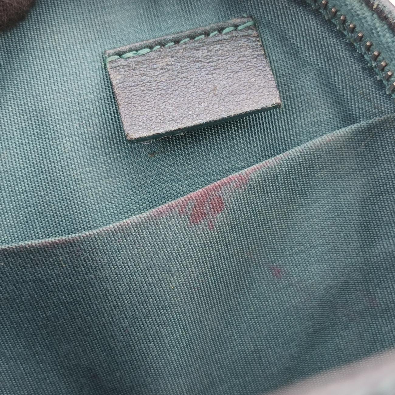 Pre-owned Chanel CC Filigree round green Caviar Skin A81599 shoulderbag | stylenewstar