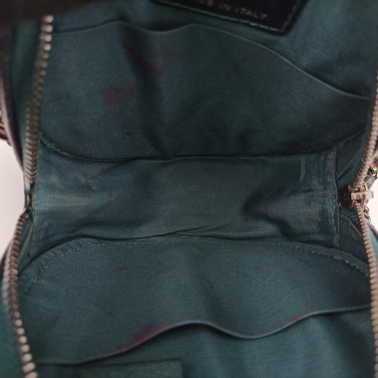 Pre-owned Chanel CC Filigree round green Caviar Skin A81599 shoulderbag | stylenewstar