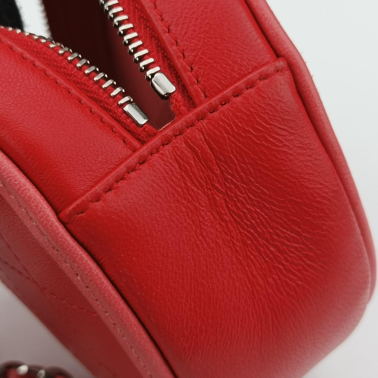 Pre-owned Chanel Color Pop CC Round Red / Pink lambskin AP0060 shoulderbag | stylenewstar