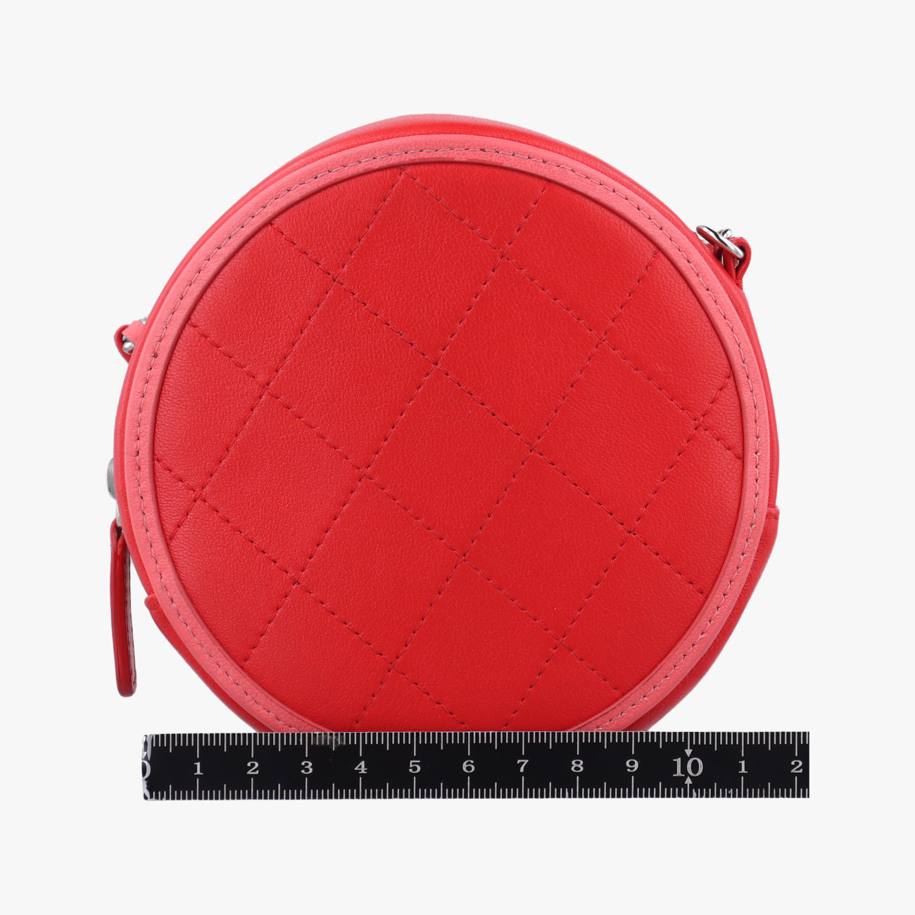 Pre-owned Chanel Color Pop CC Round Red / Pink lambskin AP0060 shoulderbag | stylenewstar