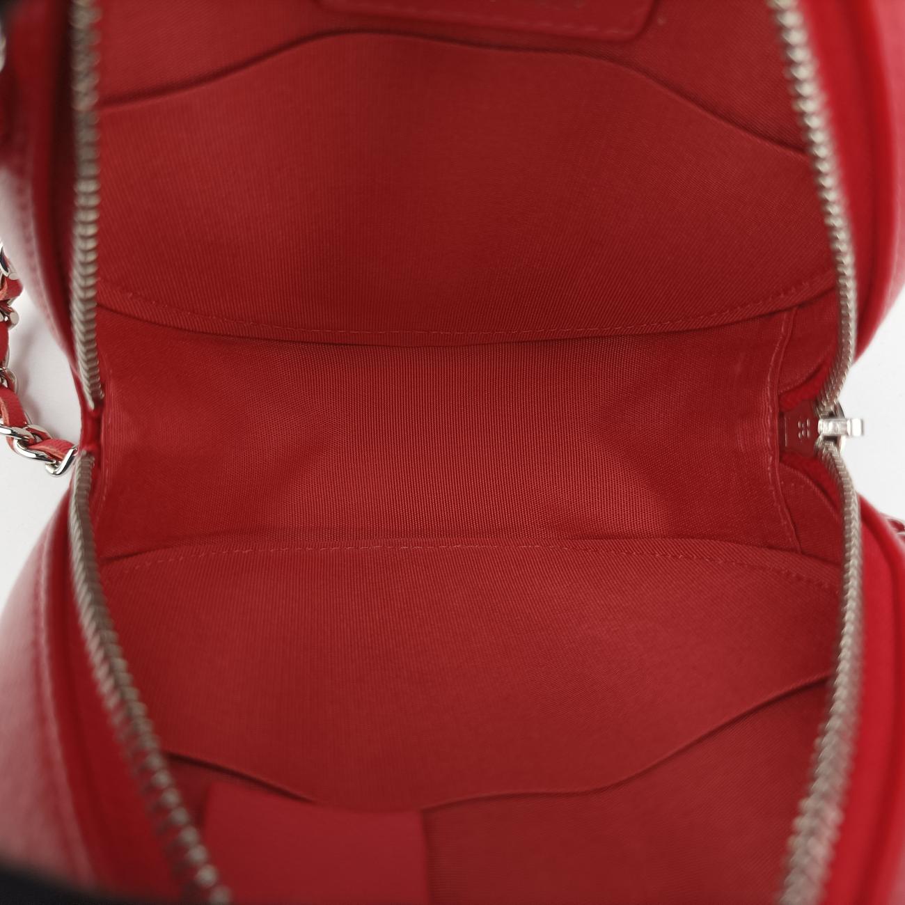 Pre-owned Chanel Color Pop CC Round Red / Pink lambskin AP0060 shoulderbag | stylenewstar