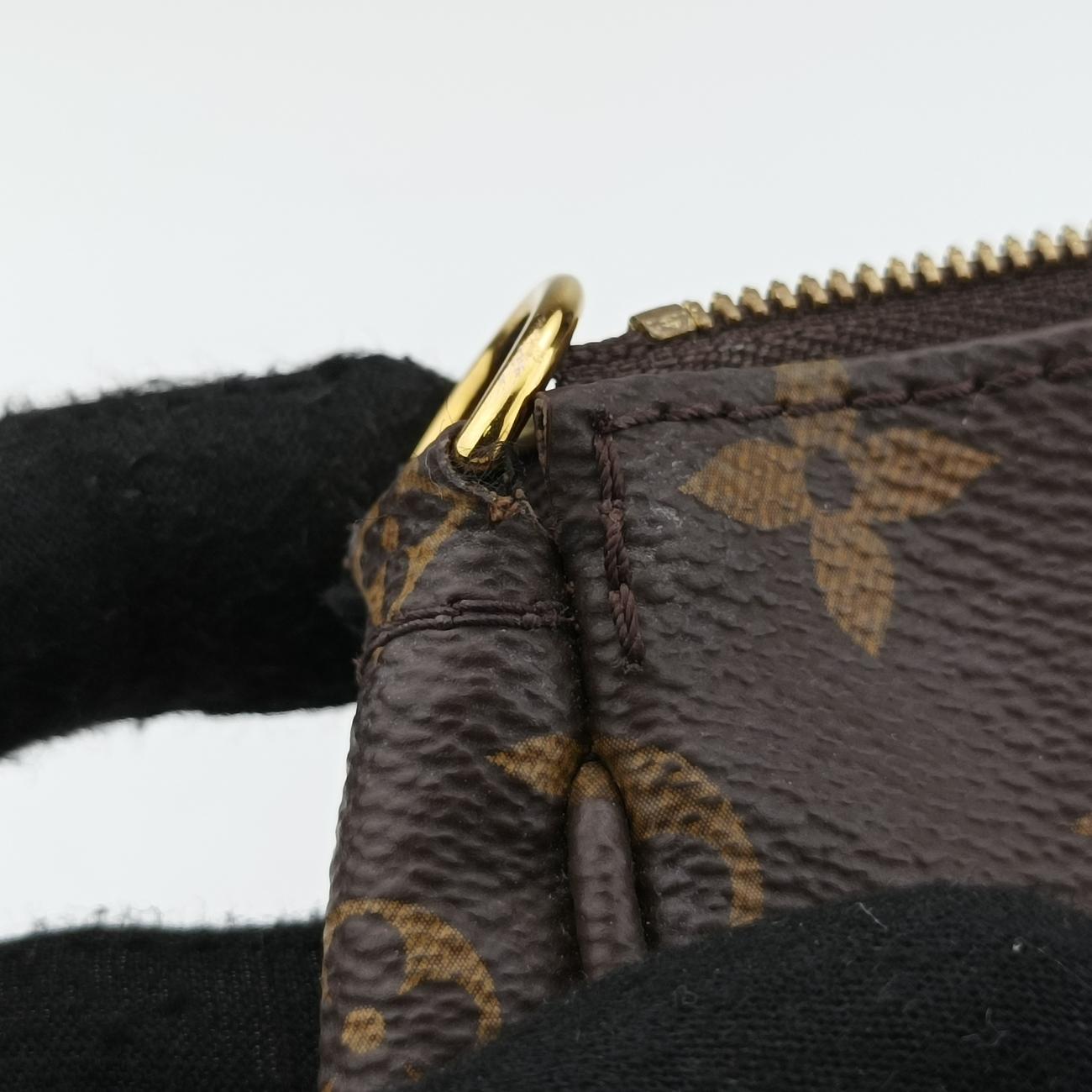 Pre-owned Louis Vuitton MULTI POCHETTE ACCESSOIRES MARRON×ROSE CLAIRE Monogram Canvas M44840 shoulderbag | stylenewstar