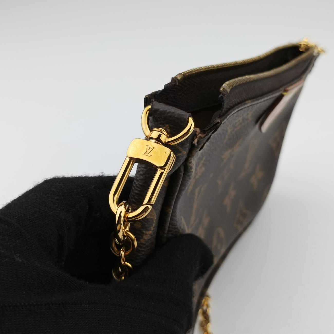 Pre-owned Louis Vuitton MULTI POCHETTE ACCESSOIRES MARRON×ROSE CLAIRE Monogram Canvas M44840 shoulderbag | stylenewstar