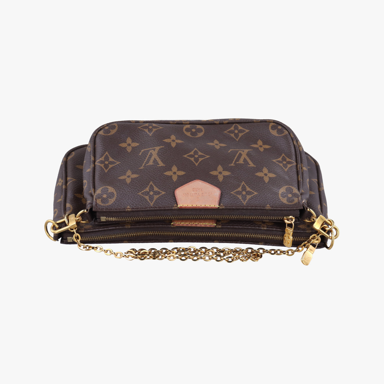 Pre-owned Louis Vuitton MULTI POCHETTE ACCESSOIRES MARRON×ROSE CLAIRE Monogram Canvas M44840 shoulderbag | stylenewstar