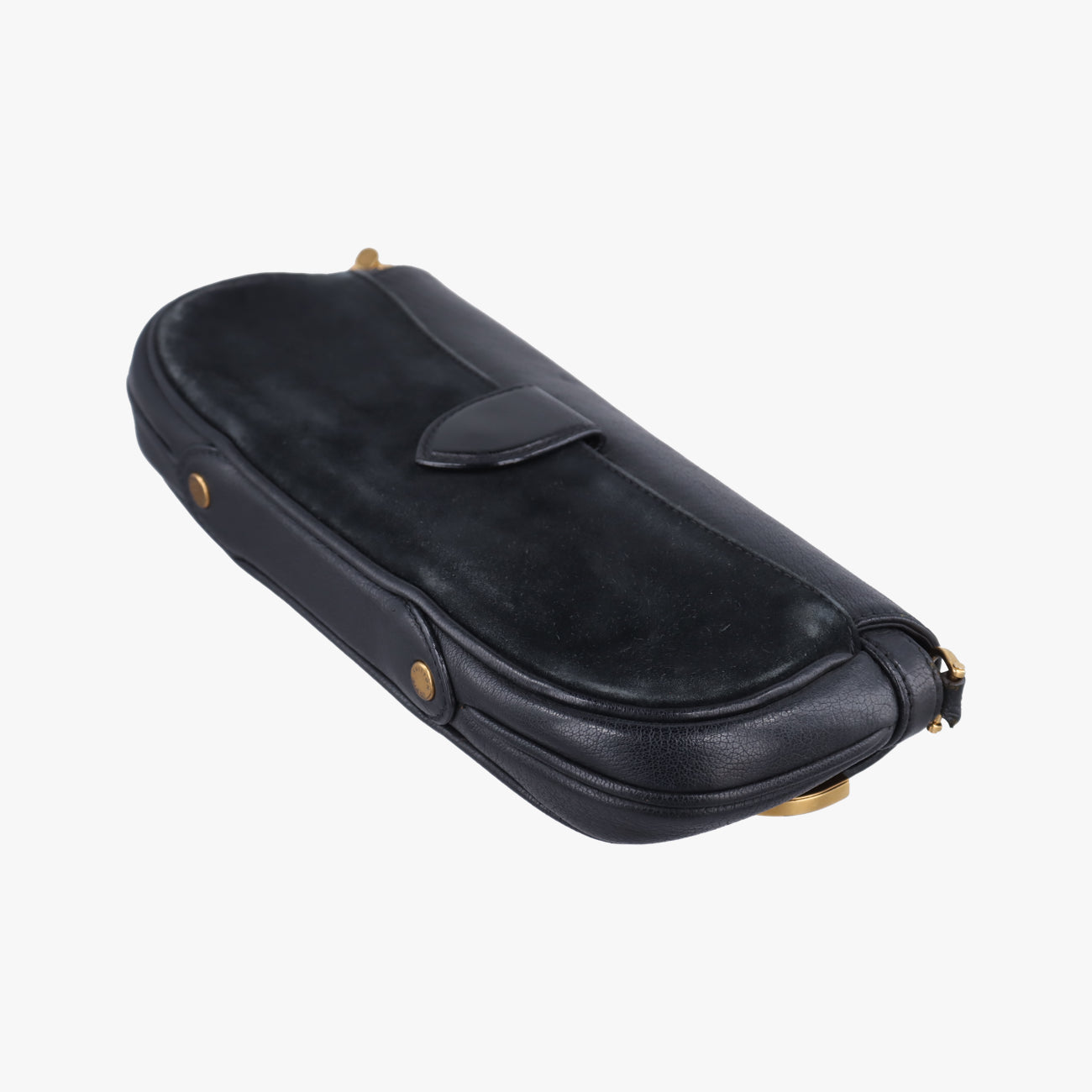 Pre-owned Louis Vuitton Avant Garde Art Deco Black Suede × leather M97093 shoulderbag | stylenewstar