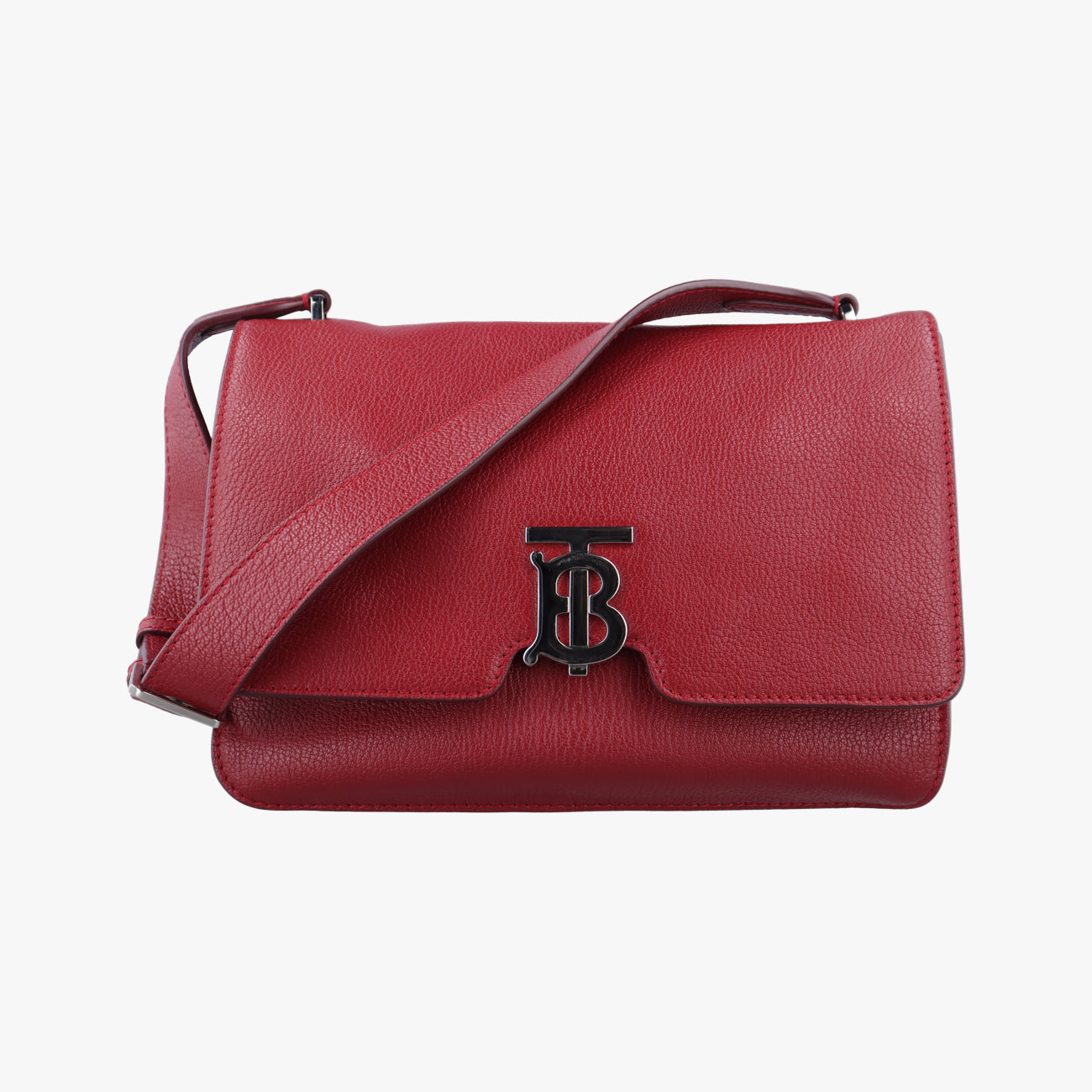 Vintage Burberry TB logo Red Leather  shoulderbag | stylenewstar