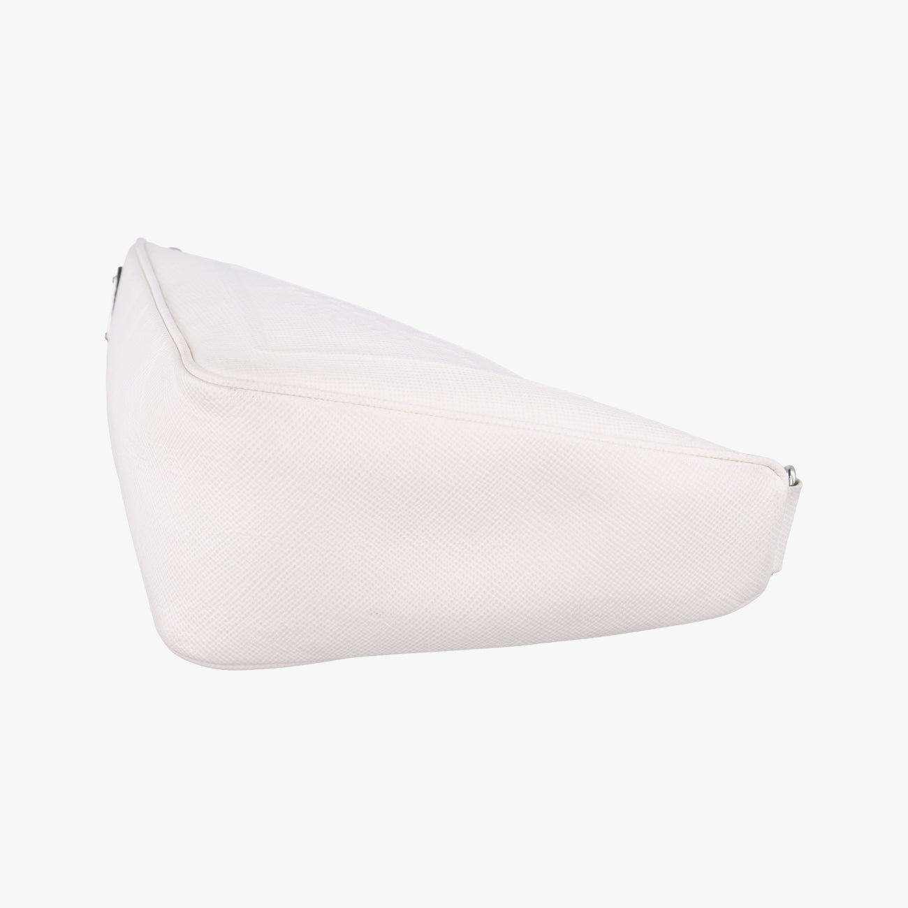 Vintage Prada Triangle Logo Plate White SAFFIANO Leather  shoulderbag | stylenewstar