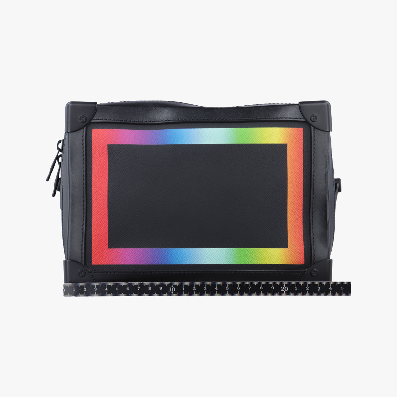 Pre-owned Louis Vuitton Soft Trunk Black x Rainbow Taiga M30341 shoulderbag | stylenewstar