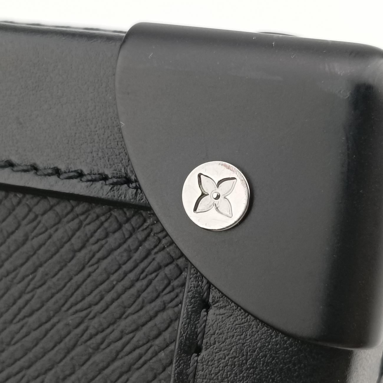 Pre-owned Louis Vuitton Soft Trunk Black x Rainbow Taiga M30341 shoulderbag | stylenewstar