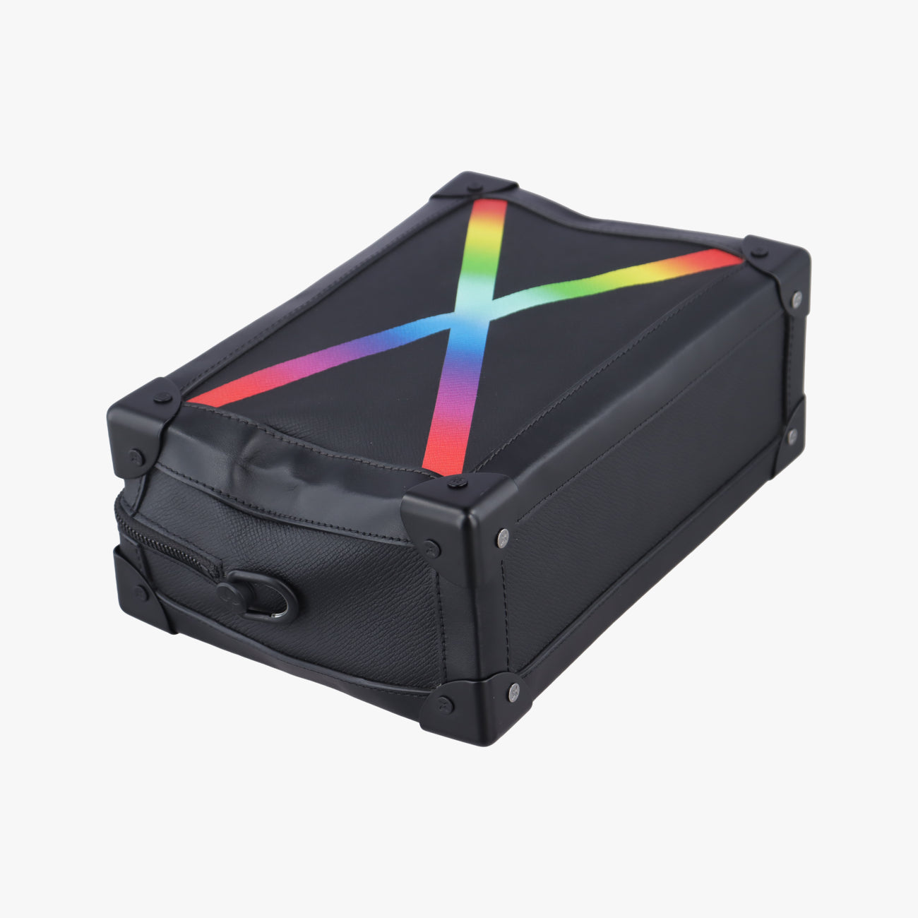 Pre-owned Louis Vuitton Soft Trunk Black x Rainbow Taiga M30341 shoulderbag | stylenewstar