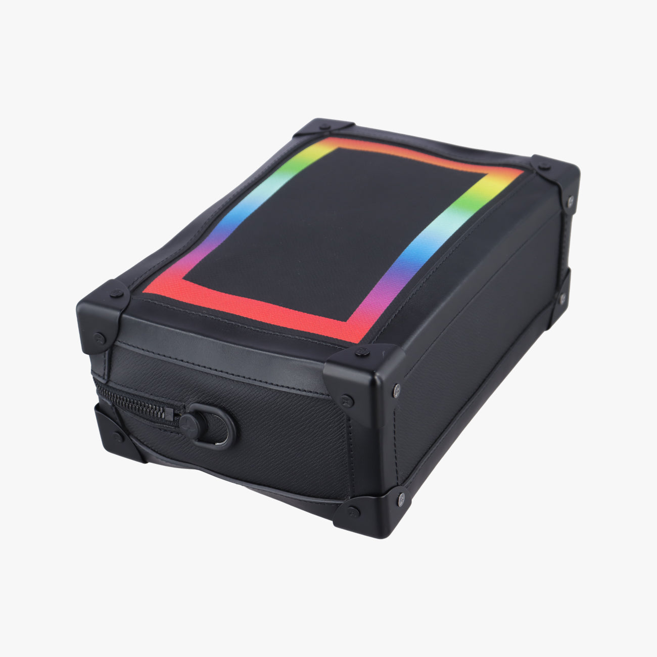 Pre-owned Louis Vuitton Soft Trunk Black x Rainbow Taiga M30341 shoulderbag | stylenewstar