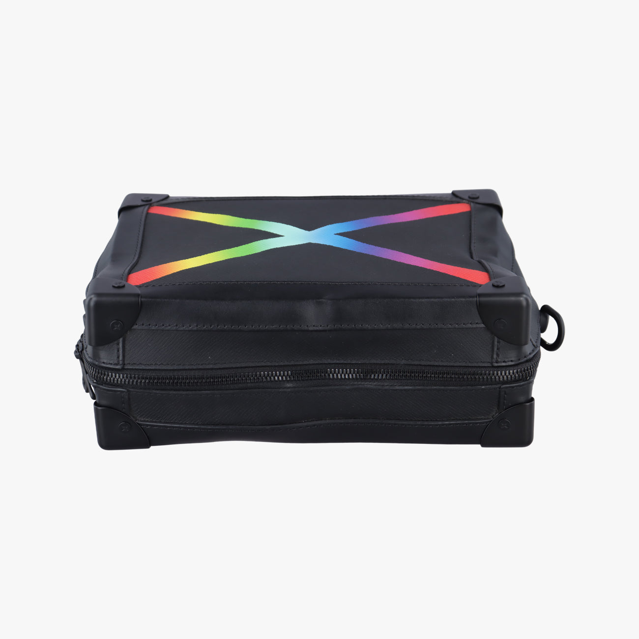 Pre-owned Louis Vuitton Soft Trunk Black x Rainbow Taiga M30341 shoulderbag | stylenewstar