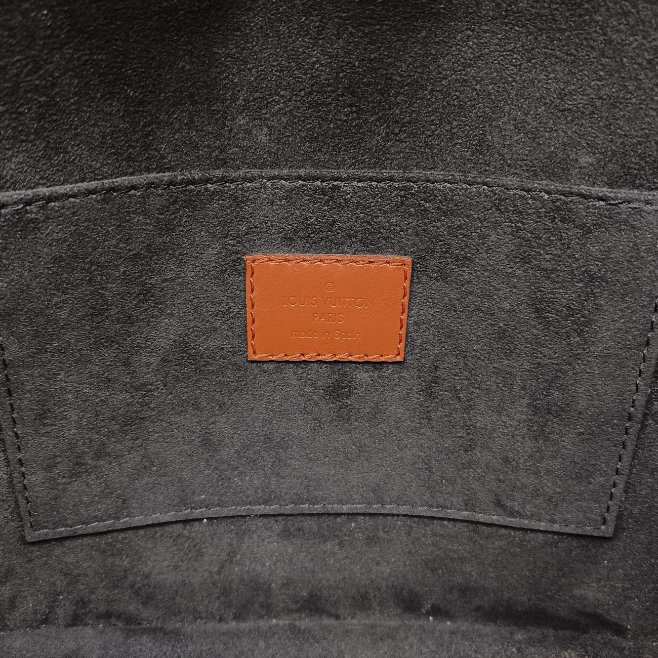 Pre-owned Louis Vuitton DAUPHINE MM Scarlet Red×Panama Beige Taurillon leather M53830 shoulderbag | stylenewstar