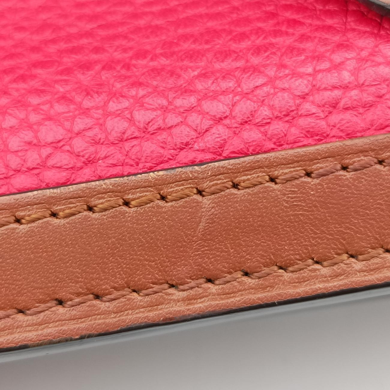 Pre-owned Louis Vuitton DAUPHINE MM Scarlet Red×Panama Beige Taurillon leather M53830 shoulderbag | stylenewstar