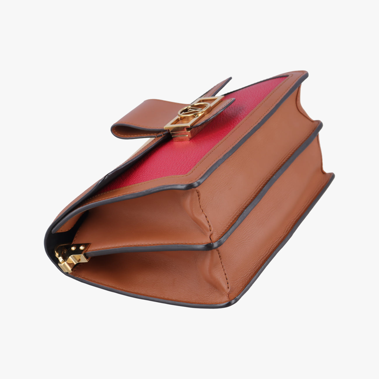 Pre-owned Louis Vuitton DAUPHINE MM Scarlet Red×Panama Beige Taurillon leather M53830 shoulderbag | stylenewstar