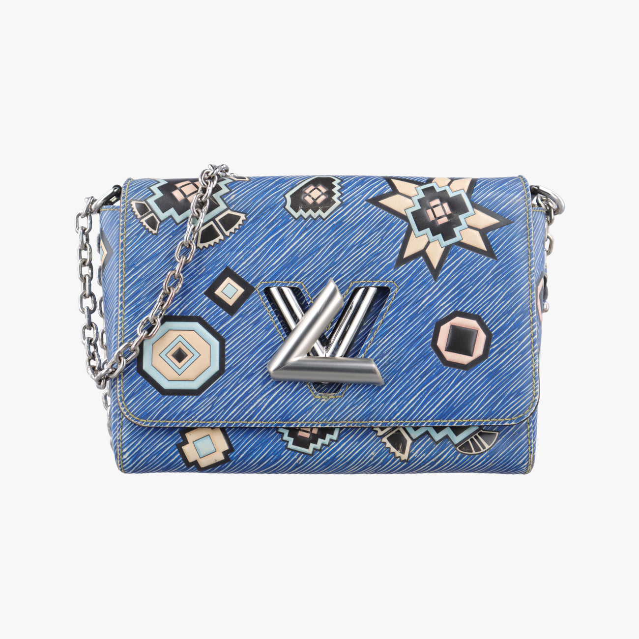Secondhand Louis Vuitton Twist MM Blue x Multicolor Epi M54865 shoulderbag | stylenewstar