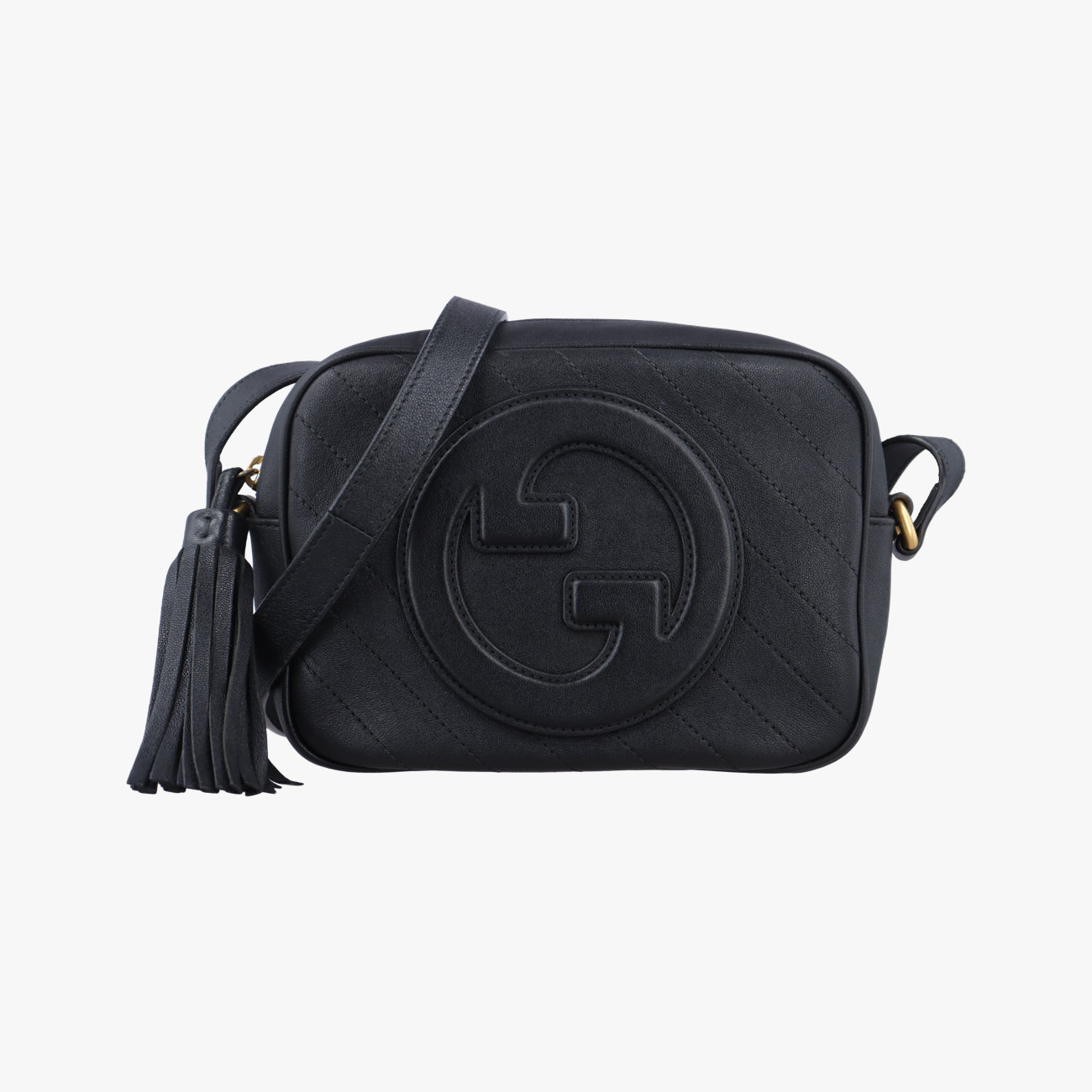 Pre-owned Gucci Blondie Black Leather 742360 shoulderbag | stylenewstar
