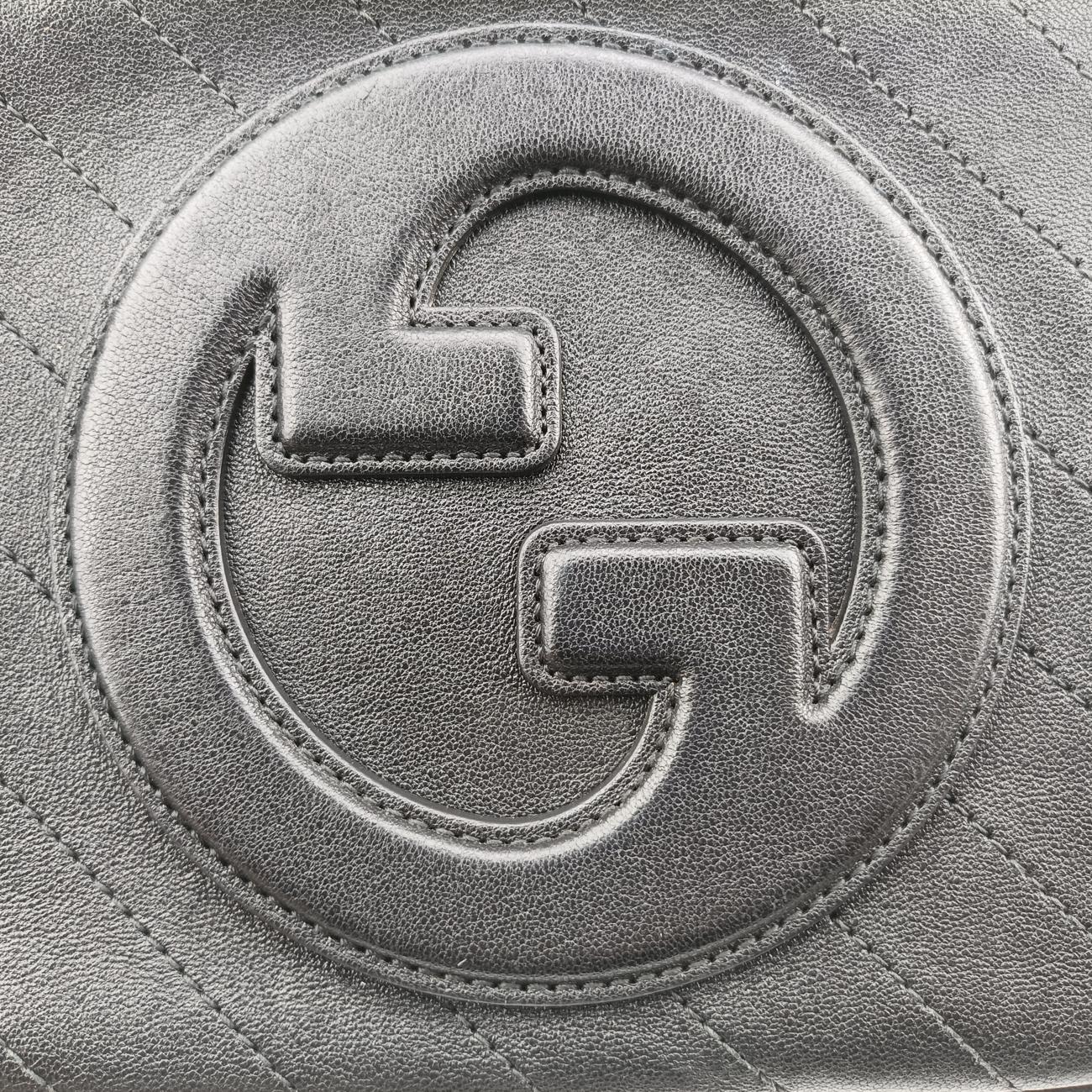 Pre-owned Gucci Blondie Black Leather 742360 shoulderbag | stylenewstar