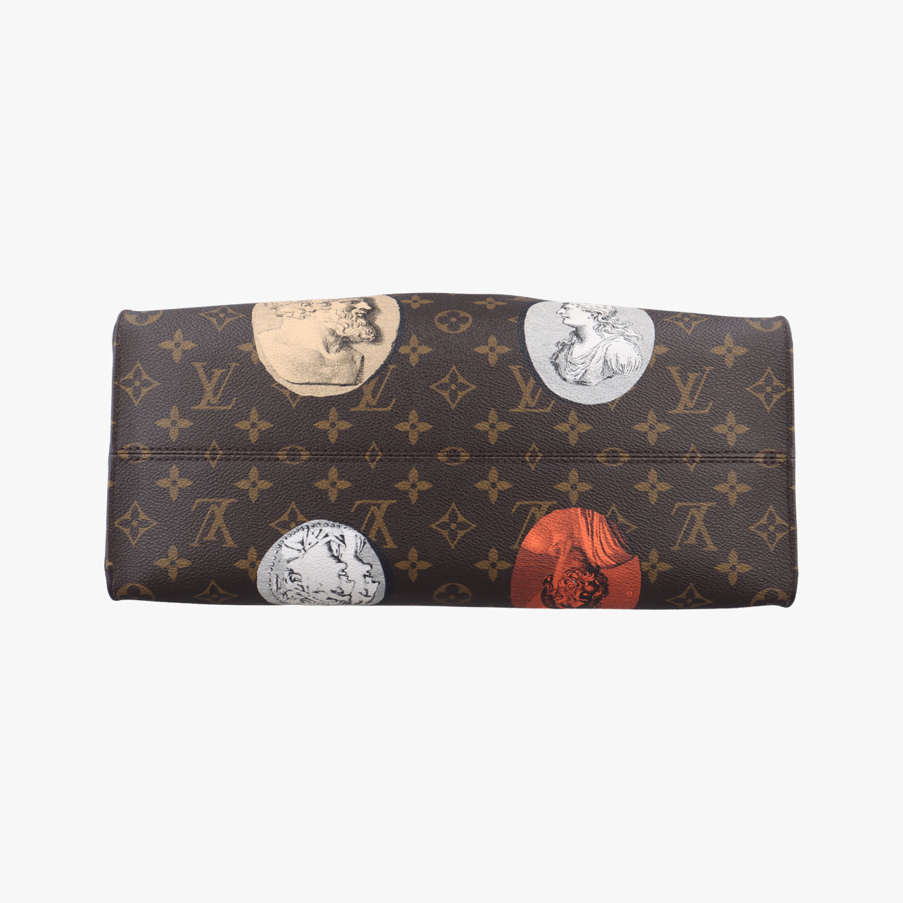 Pre-owned Louis Vuitton Fornasetti Onthego MM Brown×Multicolor Monogram Cameo M59245 shoulderbag | stylenewstar