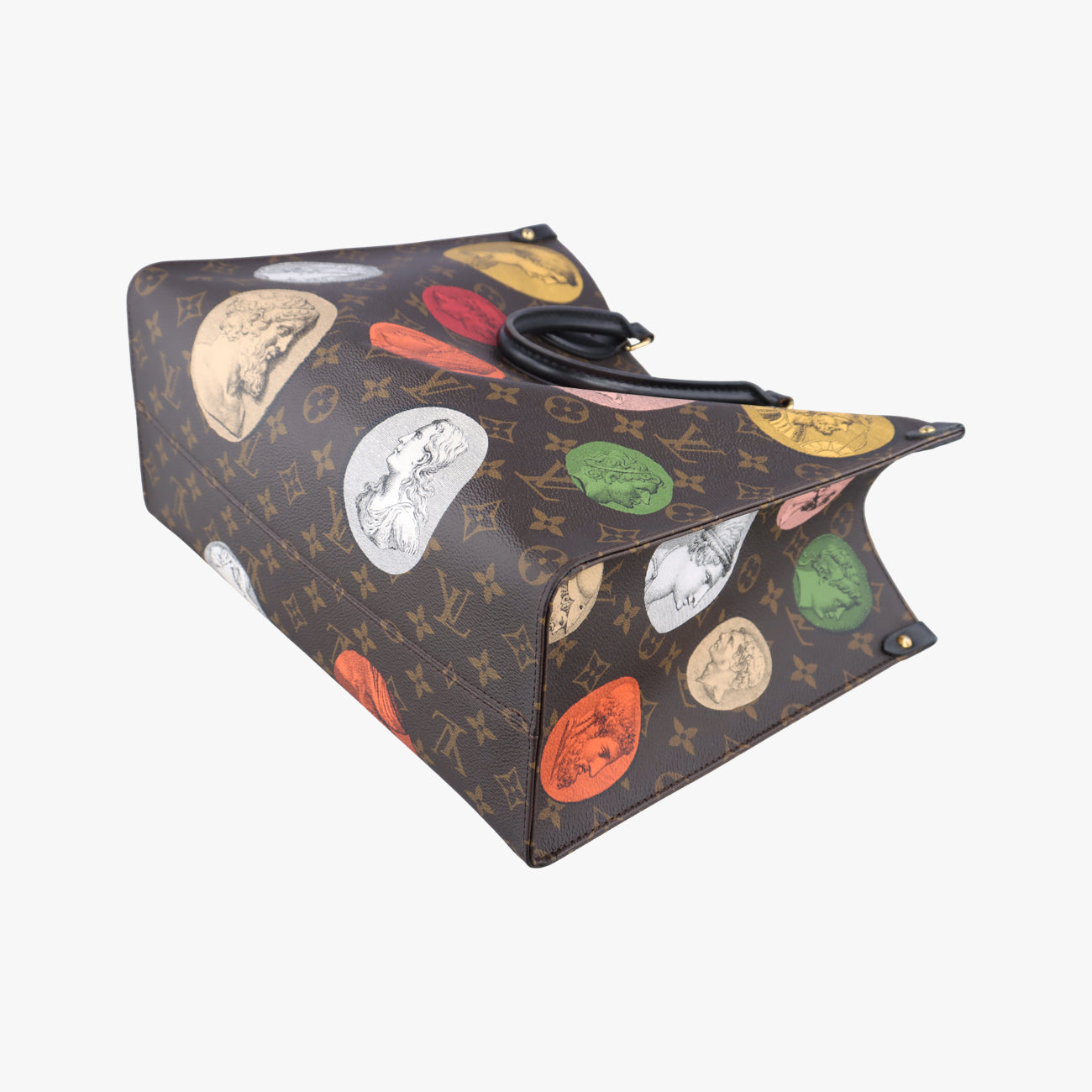 Pre-owned Louis Vuitton Fornasetti Onthego MM Brown×Multicolor Monogram Cameo M59245 shoulderbag | stylenewstar