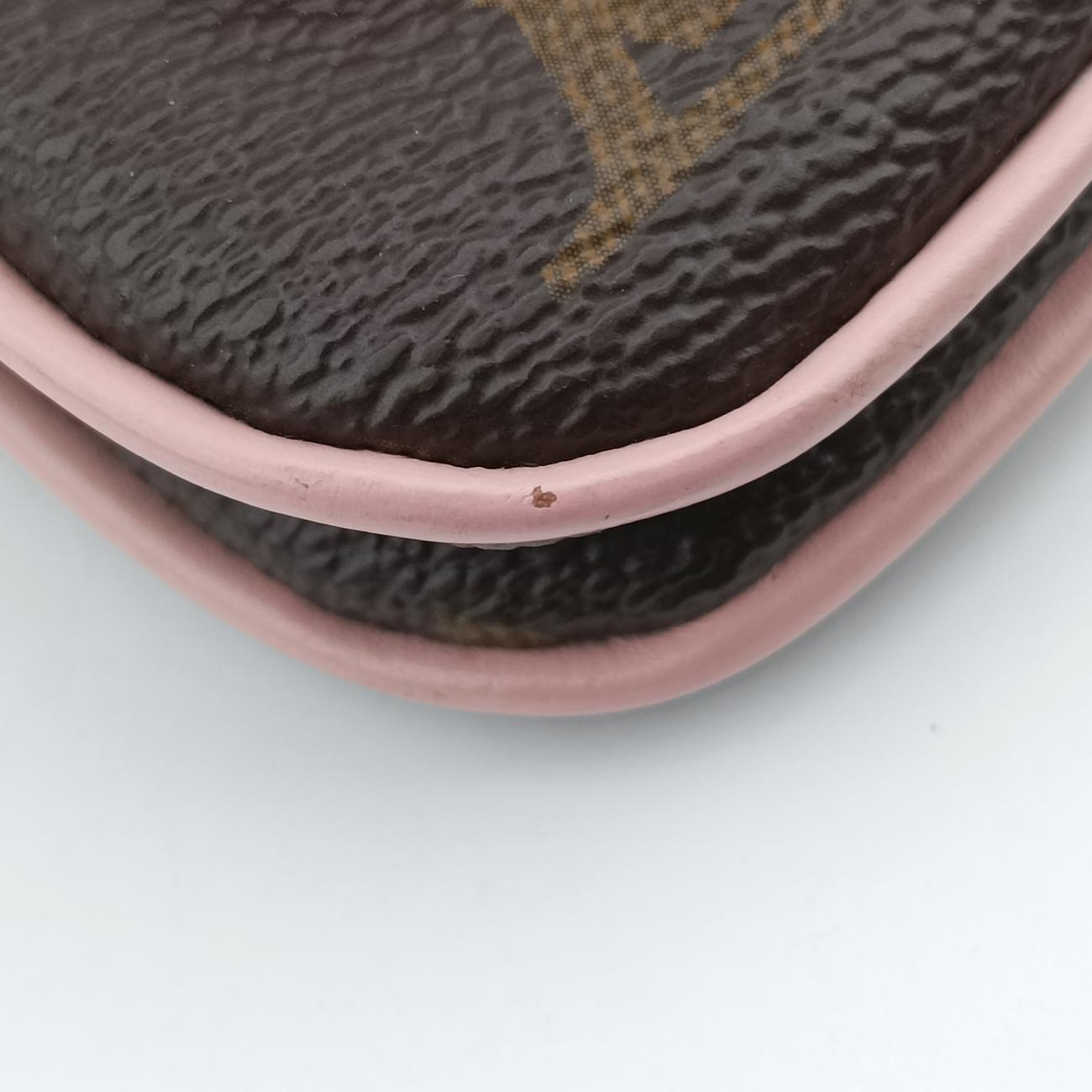 Pre-owned Louis Vuitton Pochette Double Zip Blooming Flowers brown×multi Monogram Canvas×calf leather M63905 shoulderbag | stylenewstar