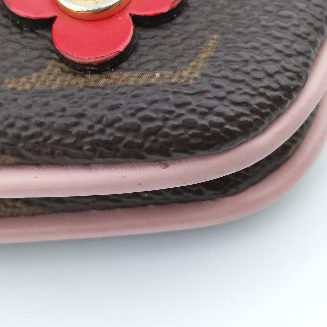 Pre-owned Louis Vuitton Pochette Double Zip Blooming Flowers brown×multi Monogram Canvas×calf leather M63905 shoulderbag | stylenewstar