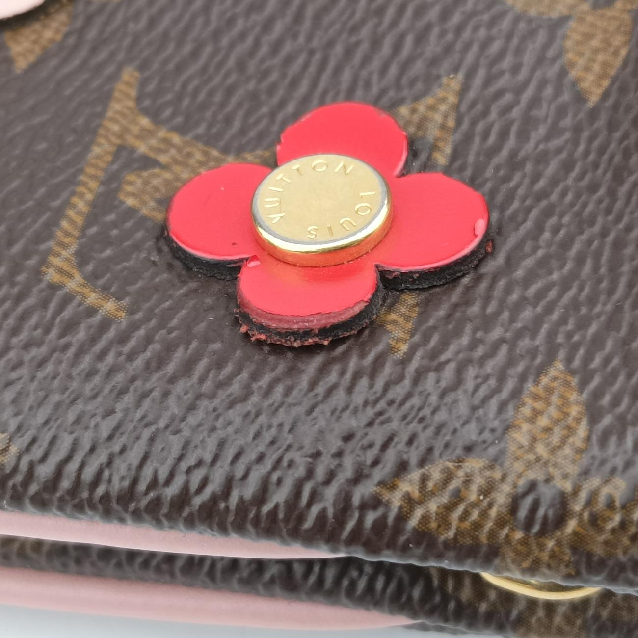 Pre-owned Louis Vuitton Pochette Double Zip Blooming Flowers brown×multi Monogram Canvas×calf leather M63905 shoulderbag | stylenewstar