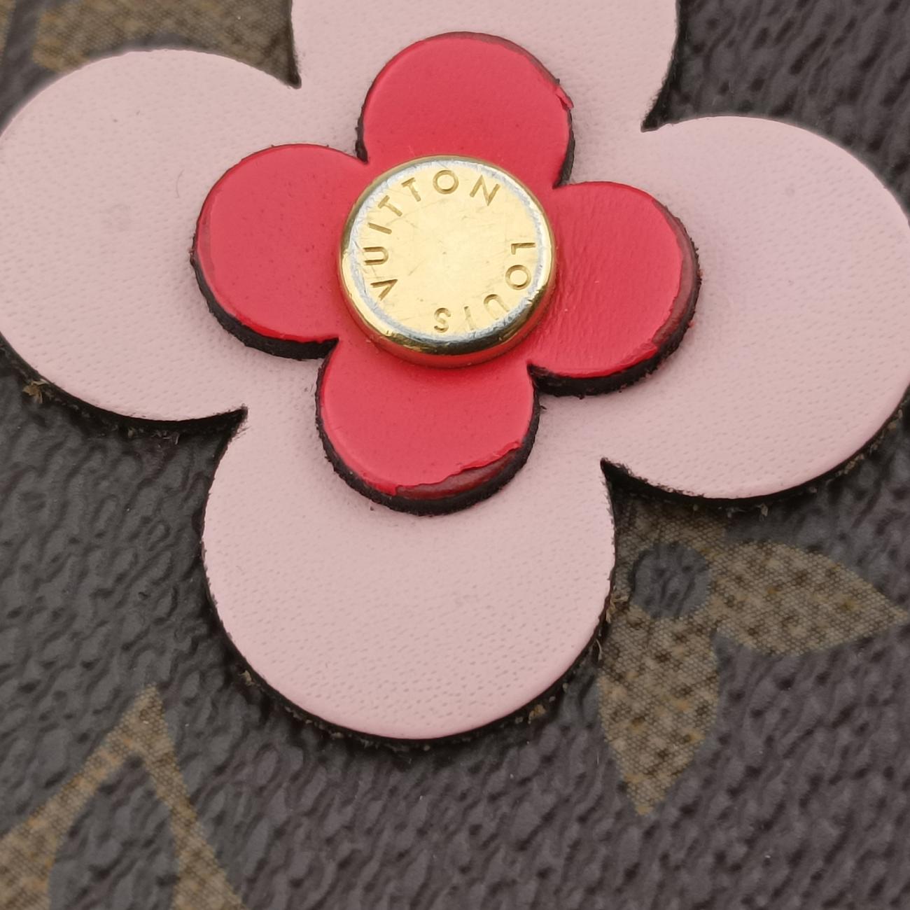 Pre-owned Louis Vuitton Pochette Double Zip Blooming Flowers brown×multi Monogram Canvas×calf leather M63905 shoulderbag | stylenewstar