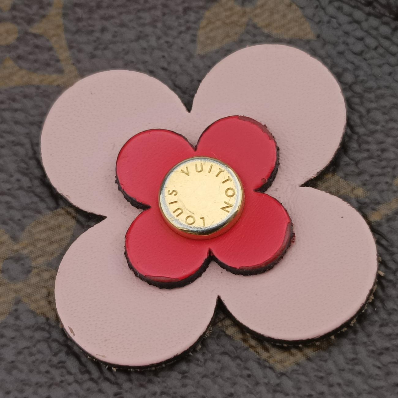 Pre-owned Louis Vuitton Pochette Double Zip Blooming Flowers brown×multi Monogram Canvas×calf leather M63905 shoulderbag | stylenewstar