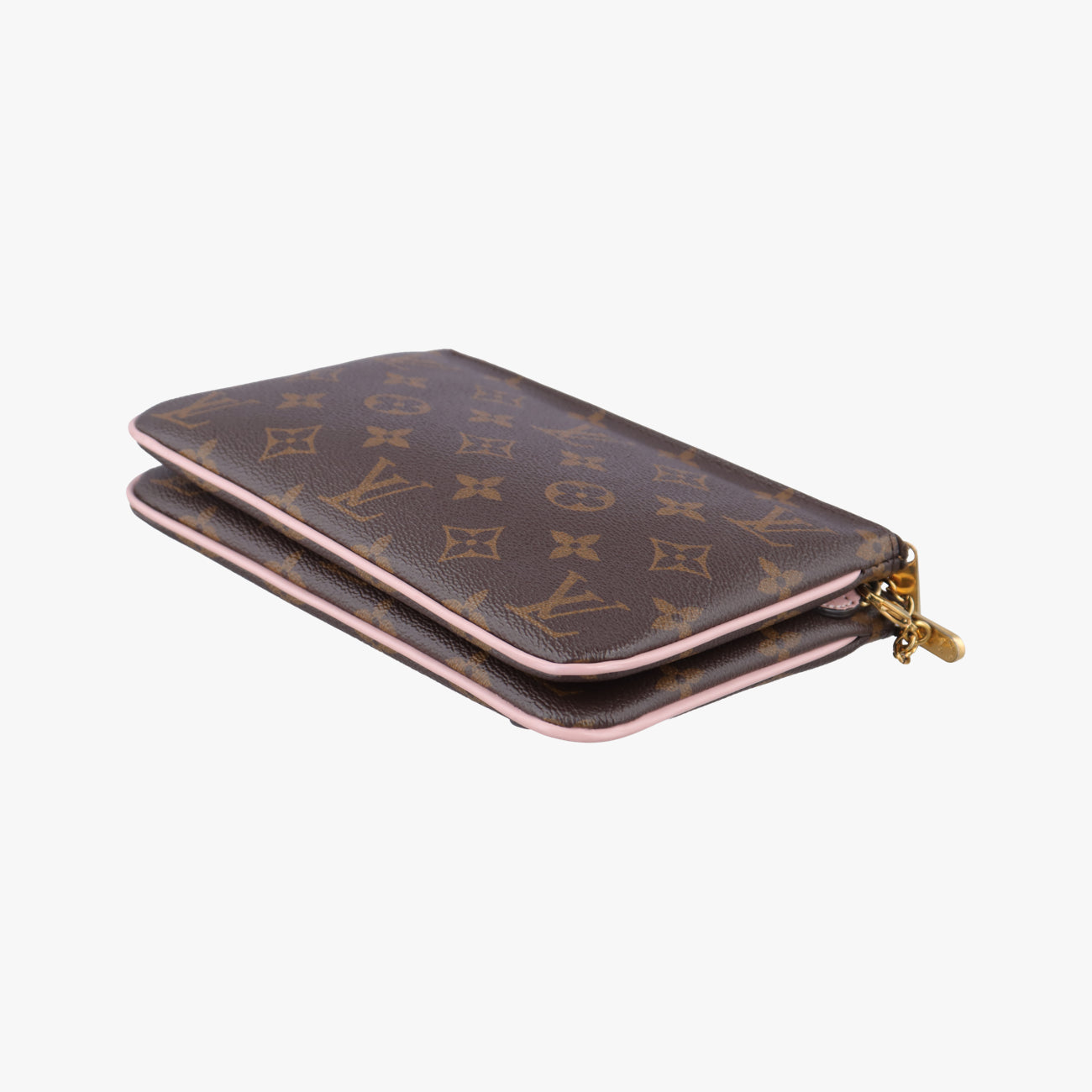 Pre-owned Louis Vuitton Pochette Double Zip Blooming Flowers brown×multi Monogram Canvas×calf leather M63905 shoulderbag | stylenewstar