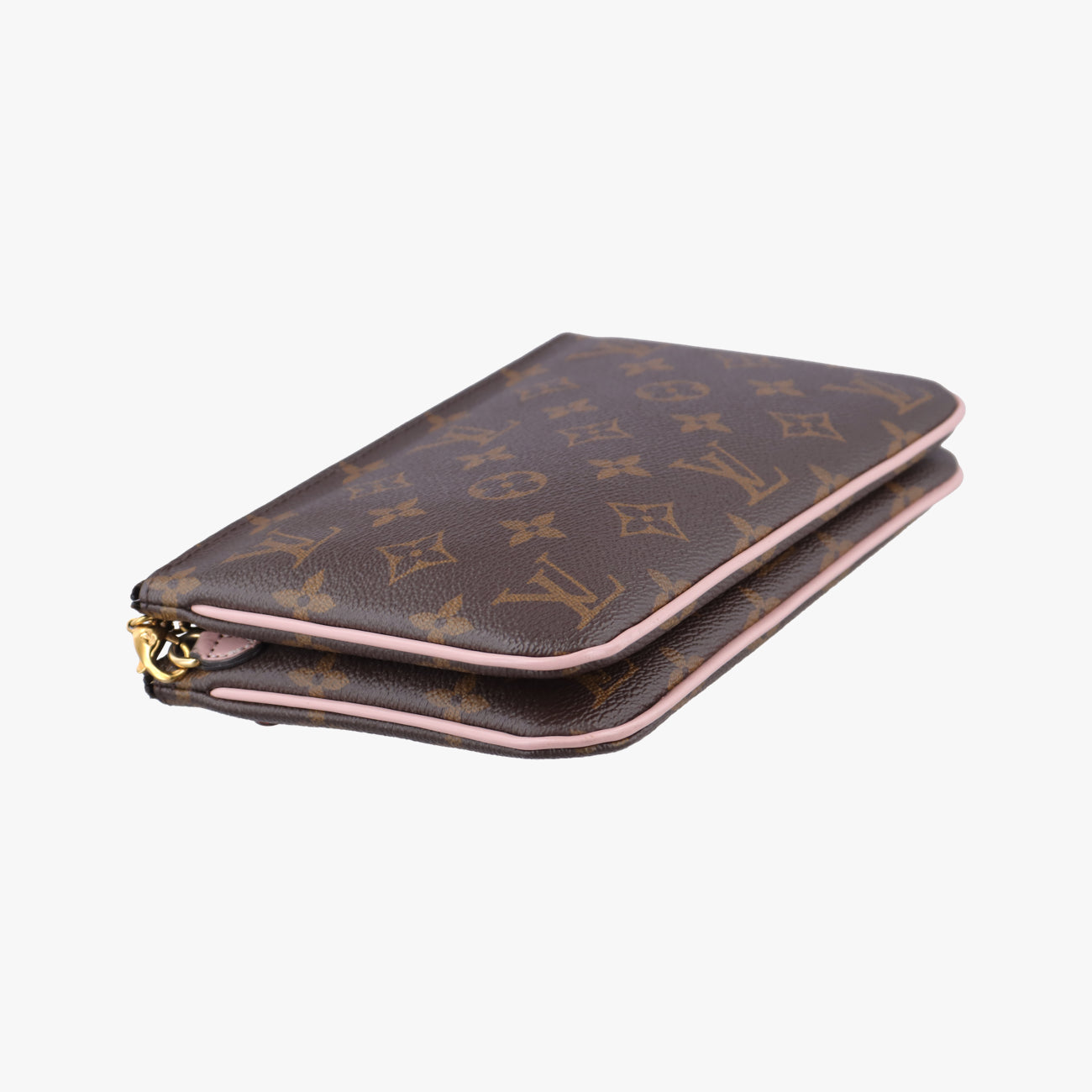 Pre-owned Louis Vuitton Pochette Double Zip Blooming Flowers brown×multi Monogram Canvas×calf leather M63905 shoulderbag | stylenewstar