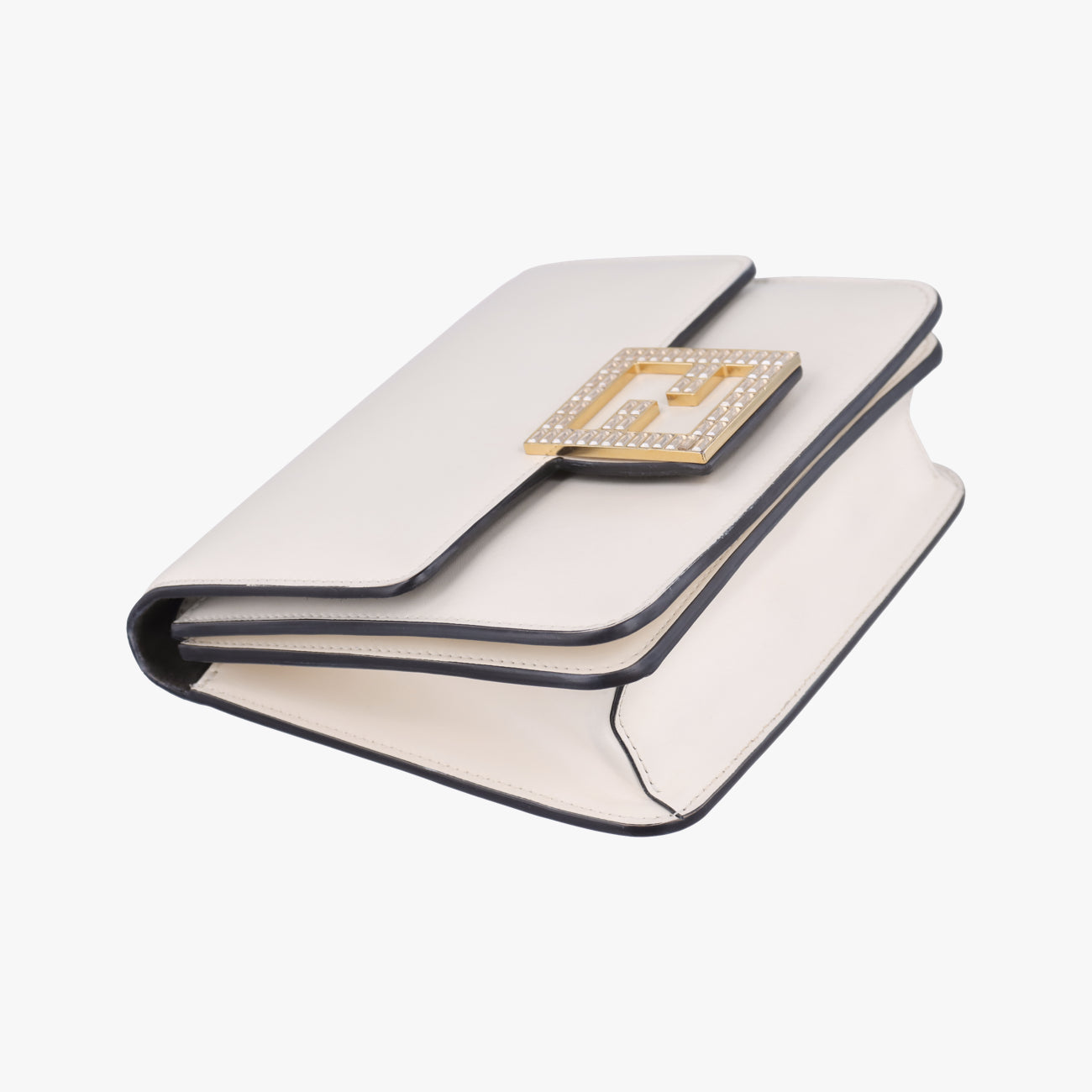 Pre-owned Fendi Fab White Leather 8BT326 shoulderbag | stylenewstar