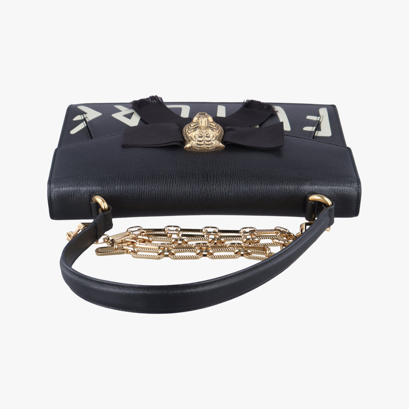 Vintage Gucci Future Bow Black×White Leather 466417 shoulderbag | stylenewstar