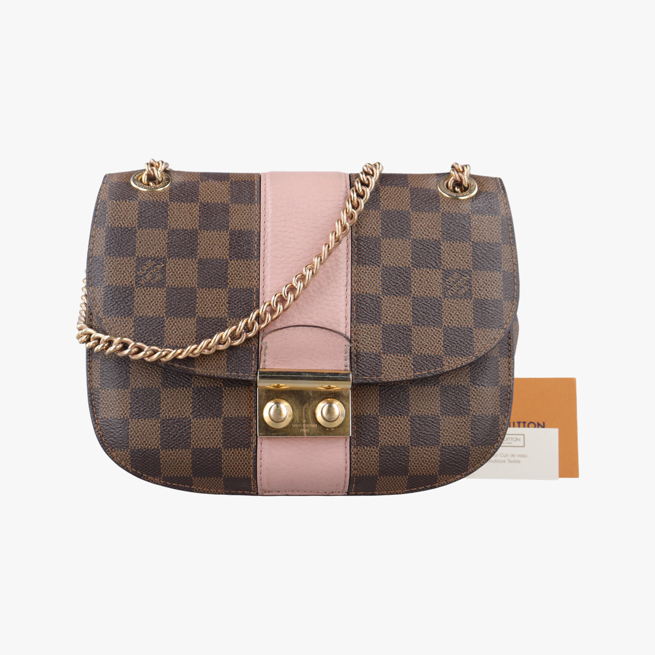 Pre-owned Louis Vuitton Wight EBENE×Magnolia Damier Canvas×Taurillon Leather N64418 shoulderbag | stylenewstar