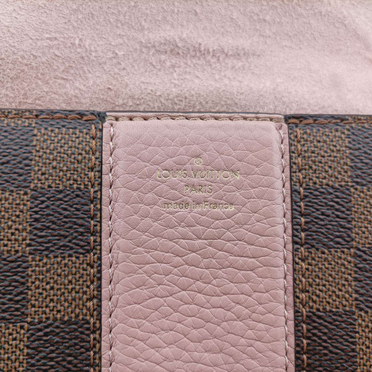 Pre-owned Louis Vuitton Wight EBENE×Magnolia Damier Canvas×Taurillon Leather N64418 shoulderbag | stylenewstar