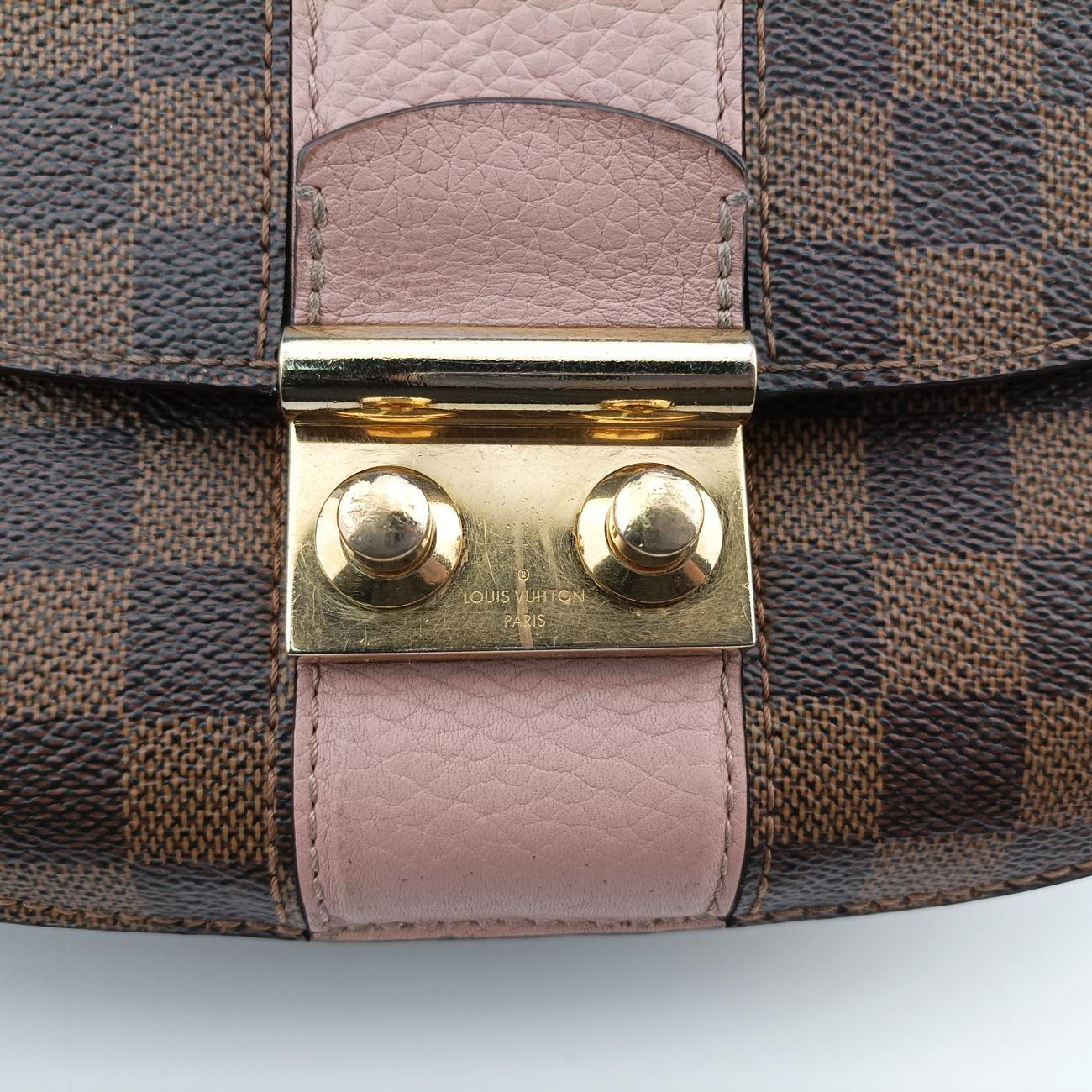 Pre-owned Louis Vuitton Wight EBENE×Magnolia Damier Canvas×Taurillon Leather N64418 shoulderbag | stylenewstar