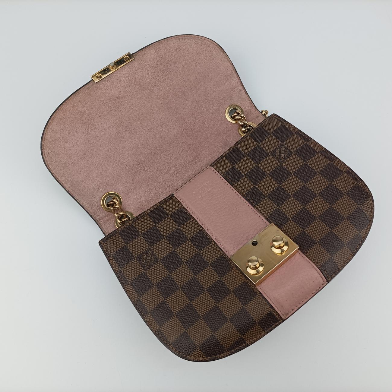 Pre-owned Louis Vuitton Wight EBENE×Magnolia Damier Canvas×Taurillon Leather N64418 shoulderbag | stylenewstar