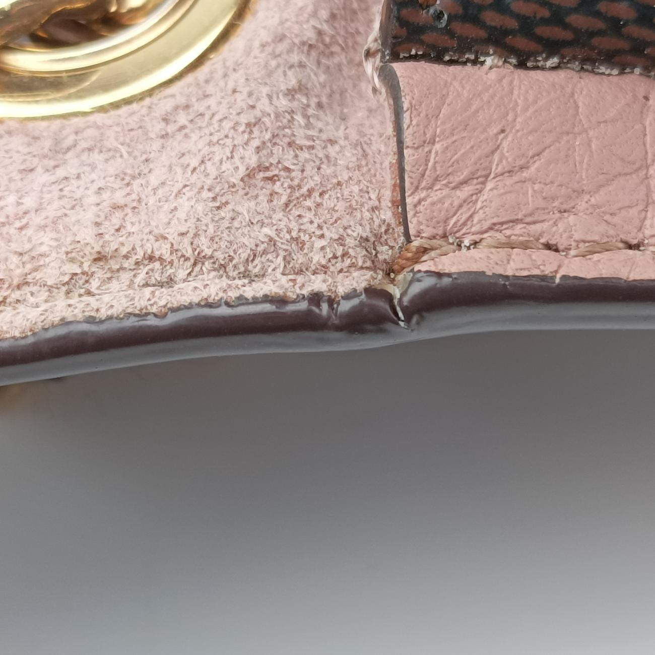 Pre-owned Louis Vuitton Wight EBENE×Magnolia Damier Canvas×Taurillon Leather N64418 shoulderbag | stylenewstar