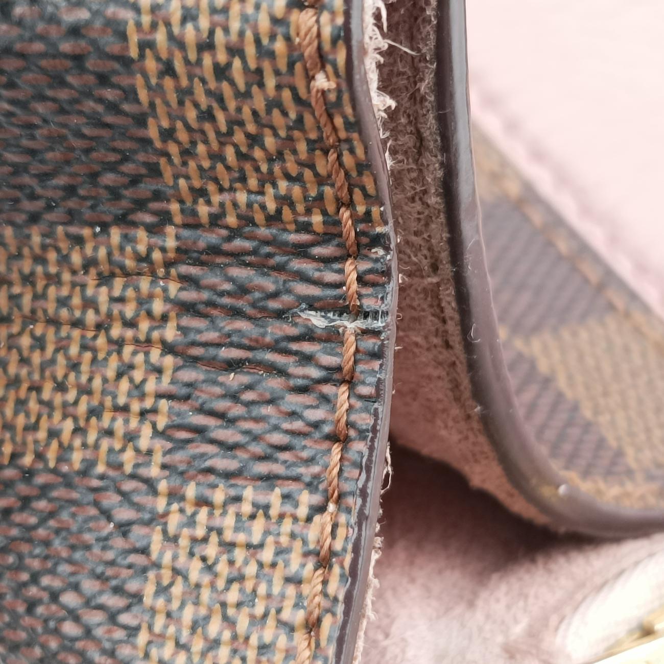 Pre-owned Louis Vuitton Wight EBENE×Magnolia Damier Canvas×Taurillon Leather N64418 shoulderbag | stylenewstar