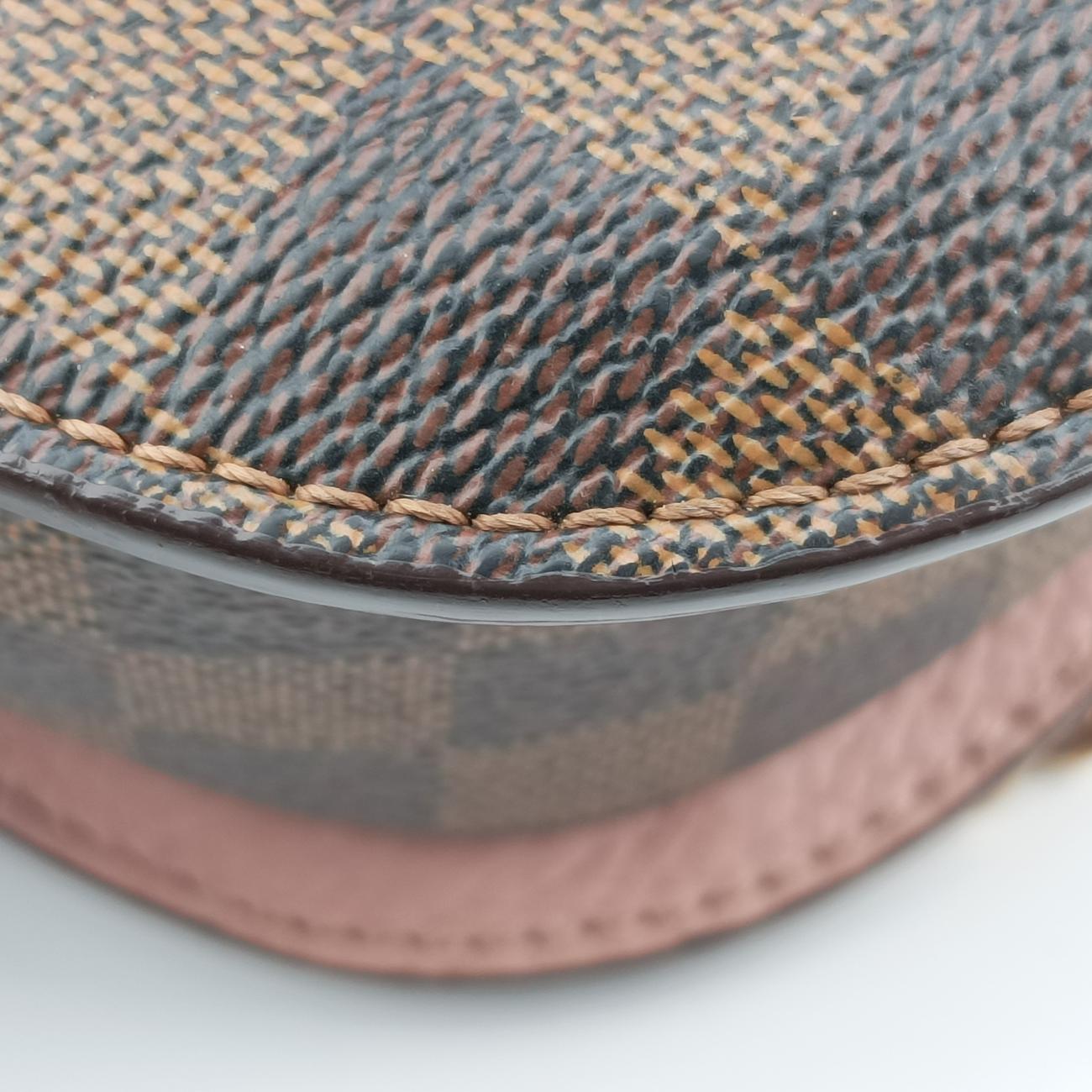 Pre-owned Louis Vuitton Wight EBENE×Magnolia Damier Canvas×Taurillon Leather N64418 shoulderbag | stylenewstar