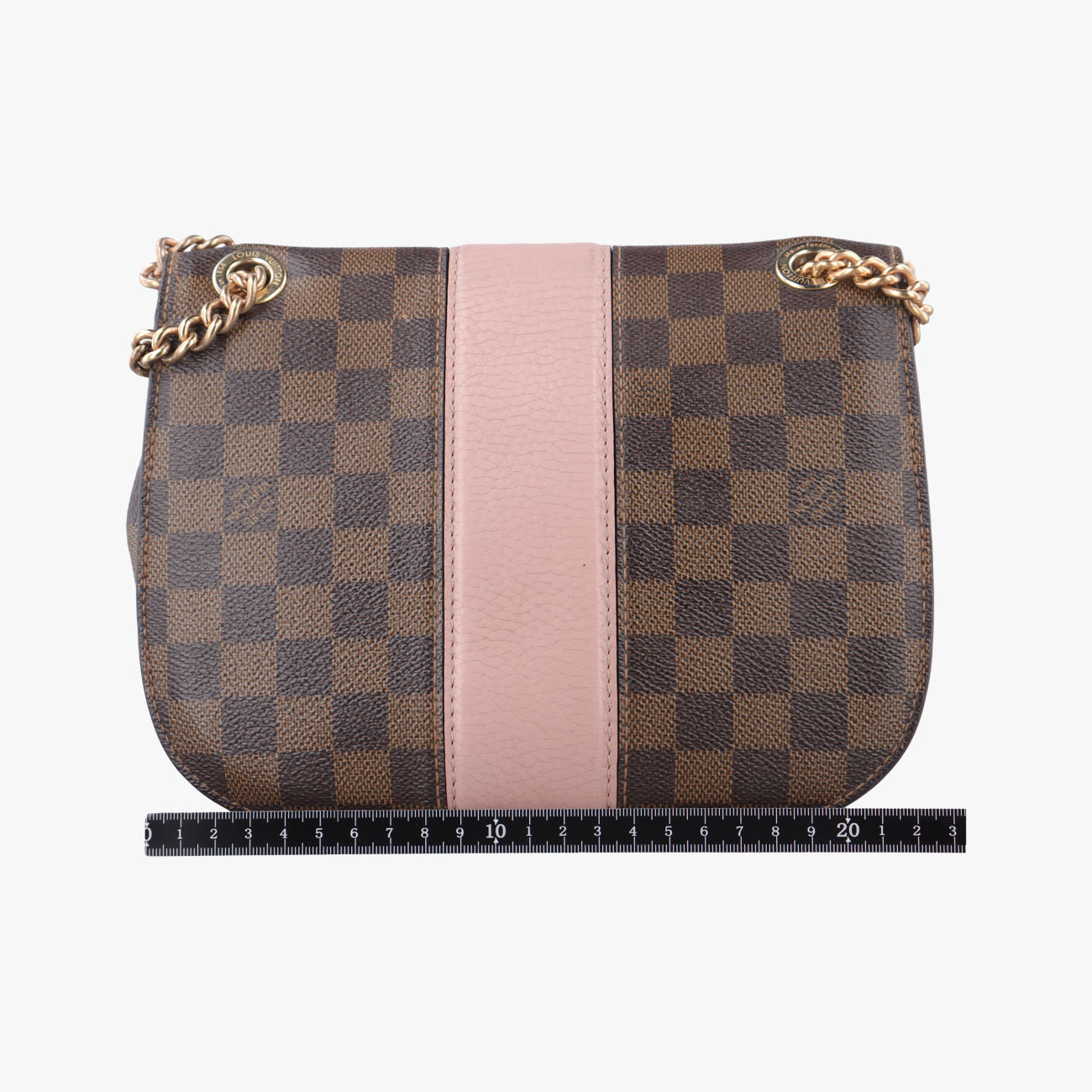 Pre-owned Louis Vuitton Wight EBENE×Magnolia Damier Canvas×Taurillon Leather N64418 shoulderbag | stylenewstar