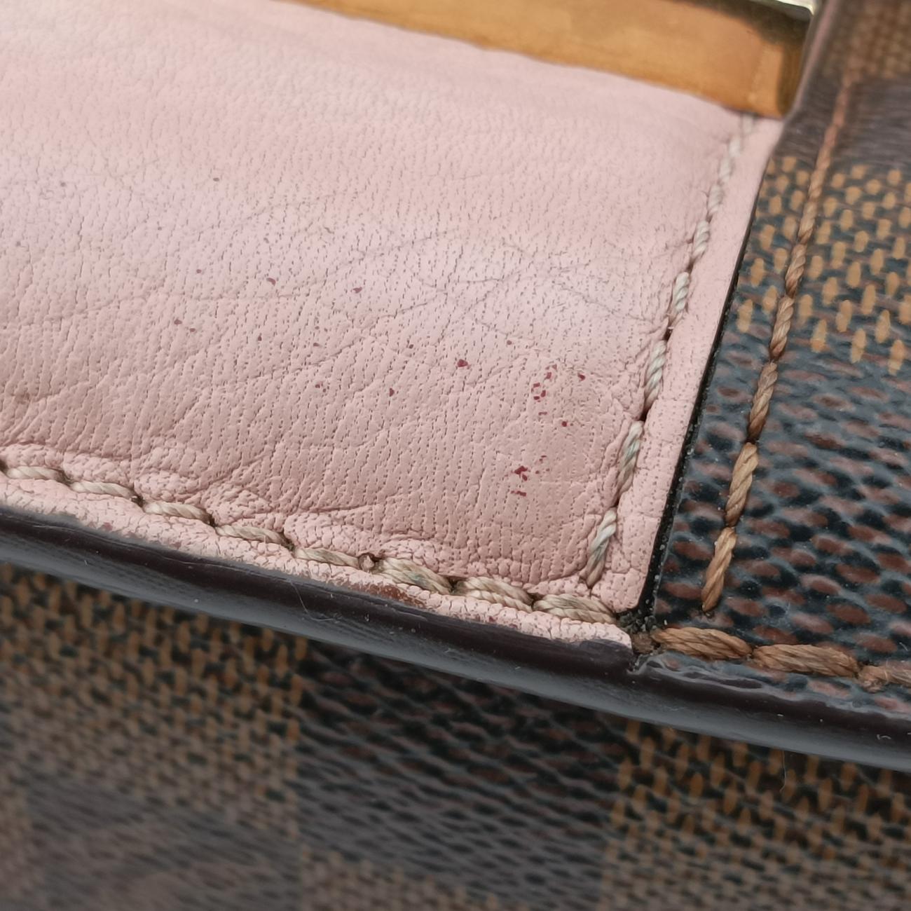 Pre-owned Louis Vuitton Wight EBENE×Magnolia Damier Canvas×Taurillon Leather N64418 shoulderbag | stylenewstar